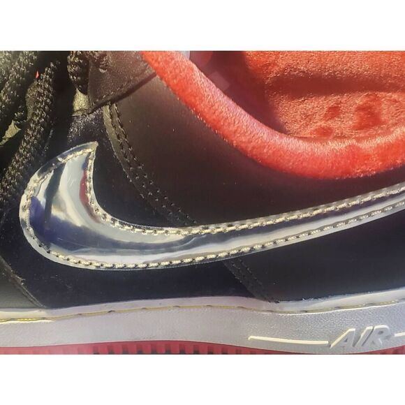 Men's Size 8.5 Nike Air Force 1 Low PRM H-Town Houston  Sneakers Shoes Black Red - Picture 10 of 15